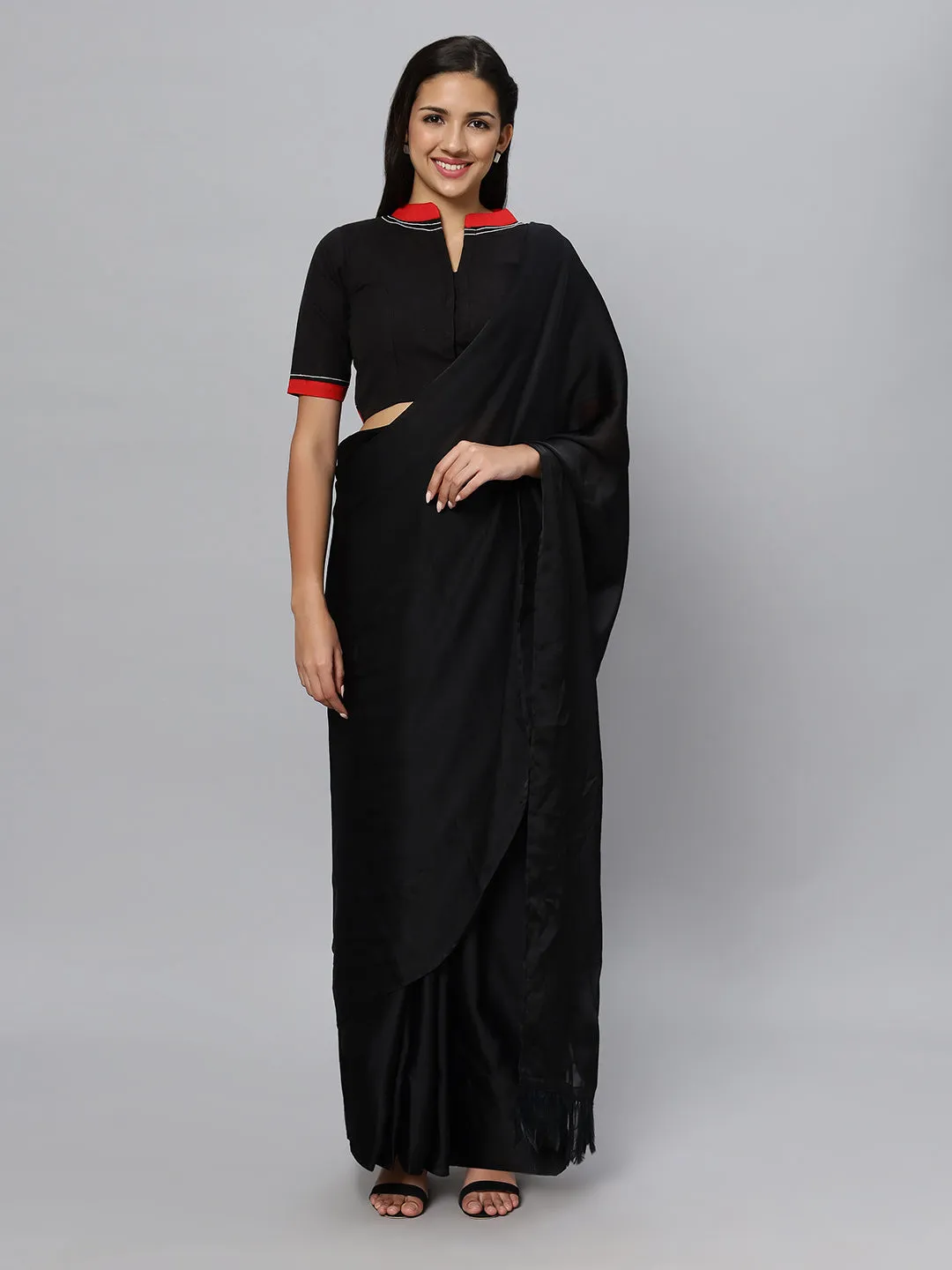 Krsna Handpainted Black Blouse