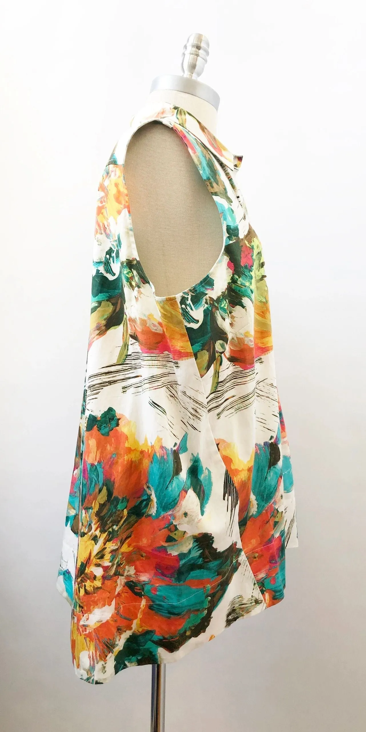 Lafayette 148 Sleeveless Blouse Size Xl
