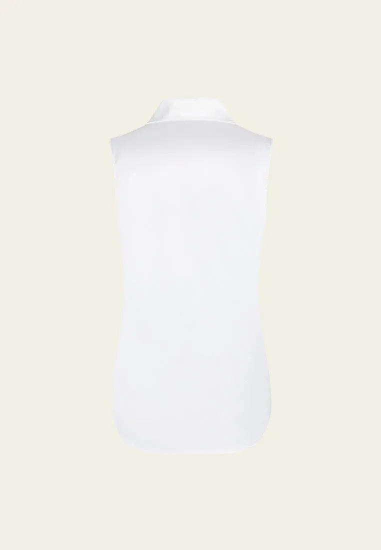 Lapelled Sleeveless Shirt