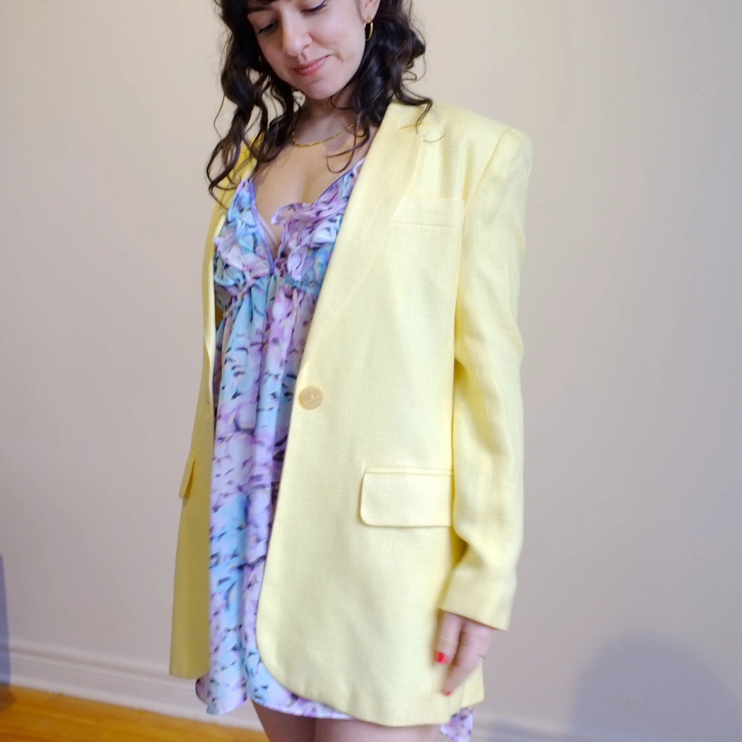 Lemon Longline Blazer