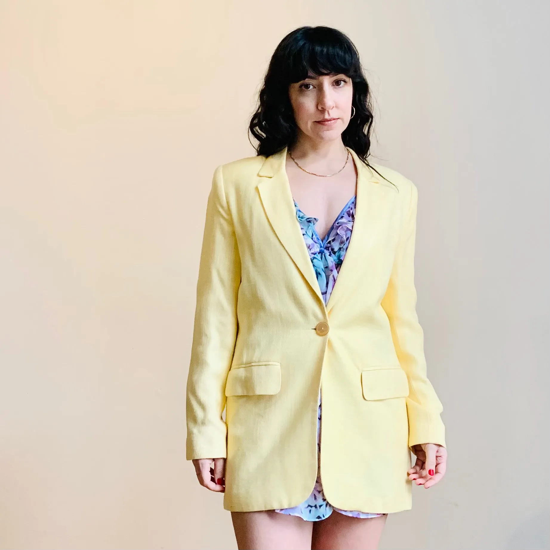 Lemon Longline Blazer