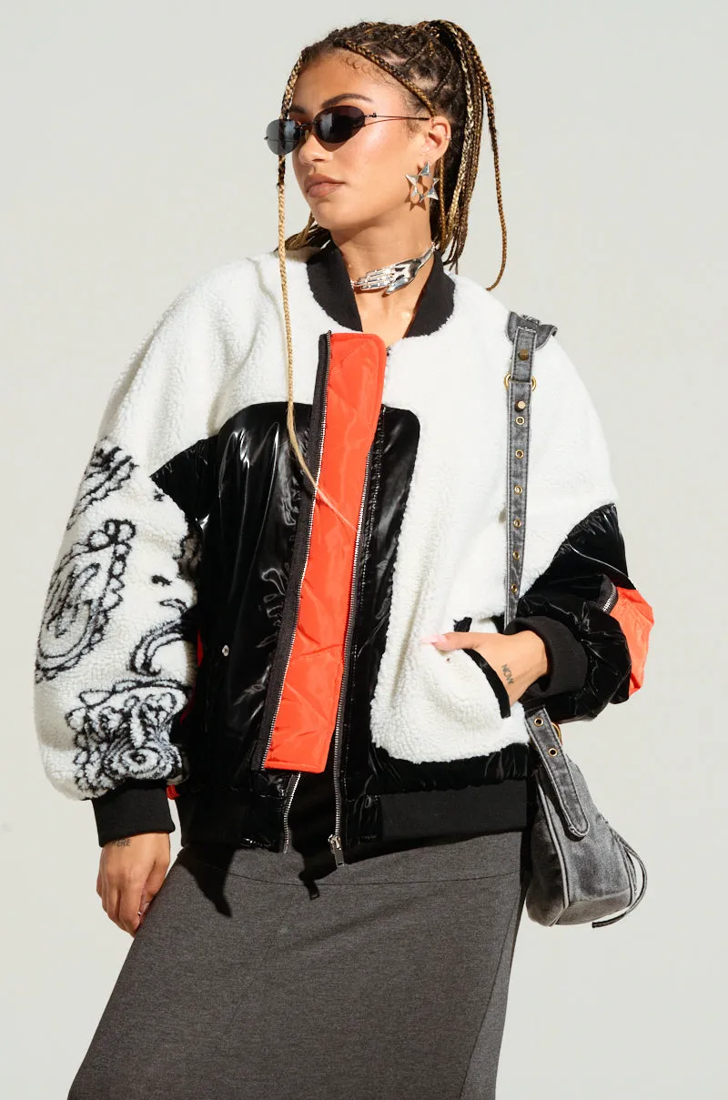 LENNIE MIXED MEDIA BOMBER