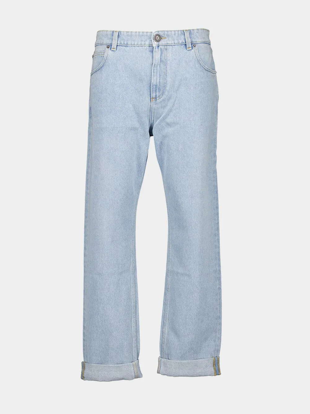 Light Blue Regular-Fit Denim Jeans