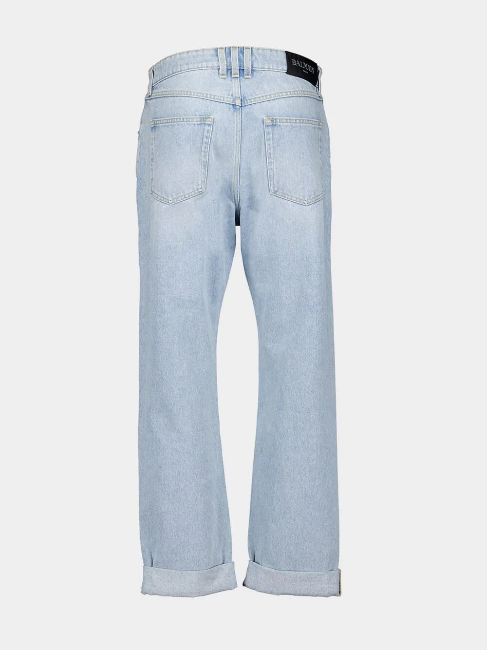 Light Blue Regular-Fit Denim Jeans