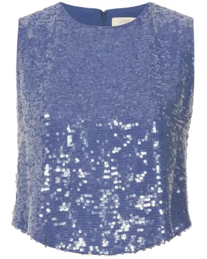 Lilac Sequin Cropped Tank