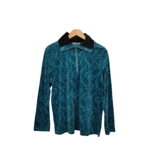 Liz Claiborne Teal Paisley Pullover