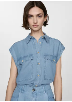Lyocell sleeveless shirt