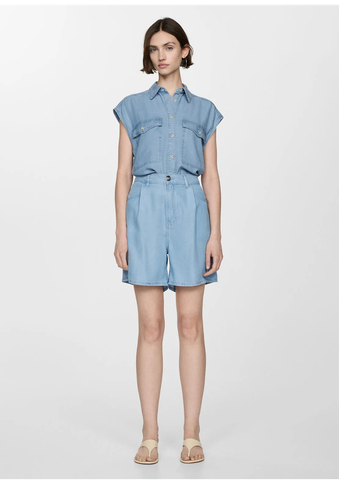 Lyocell sleeveless shirt