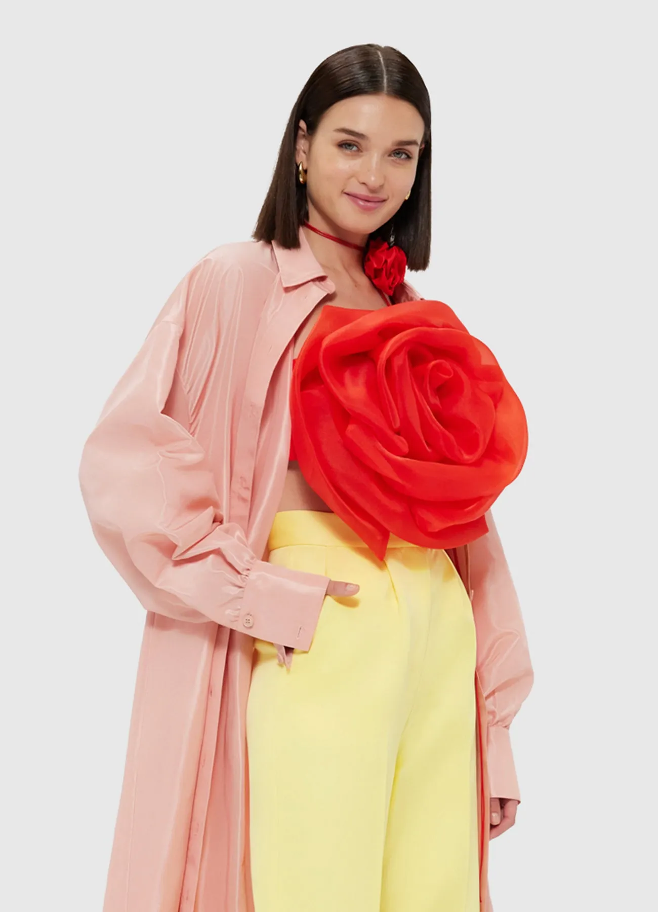 Madeline Coat Dress - Light Rose