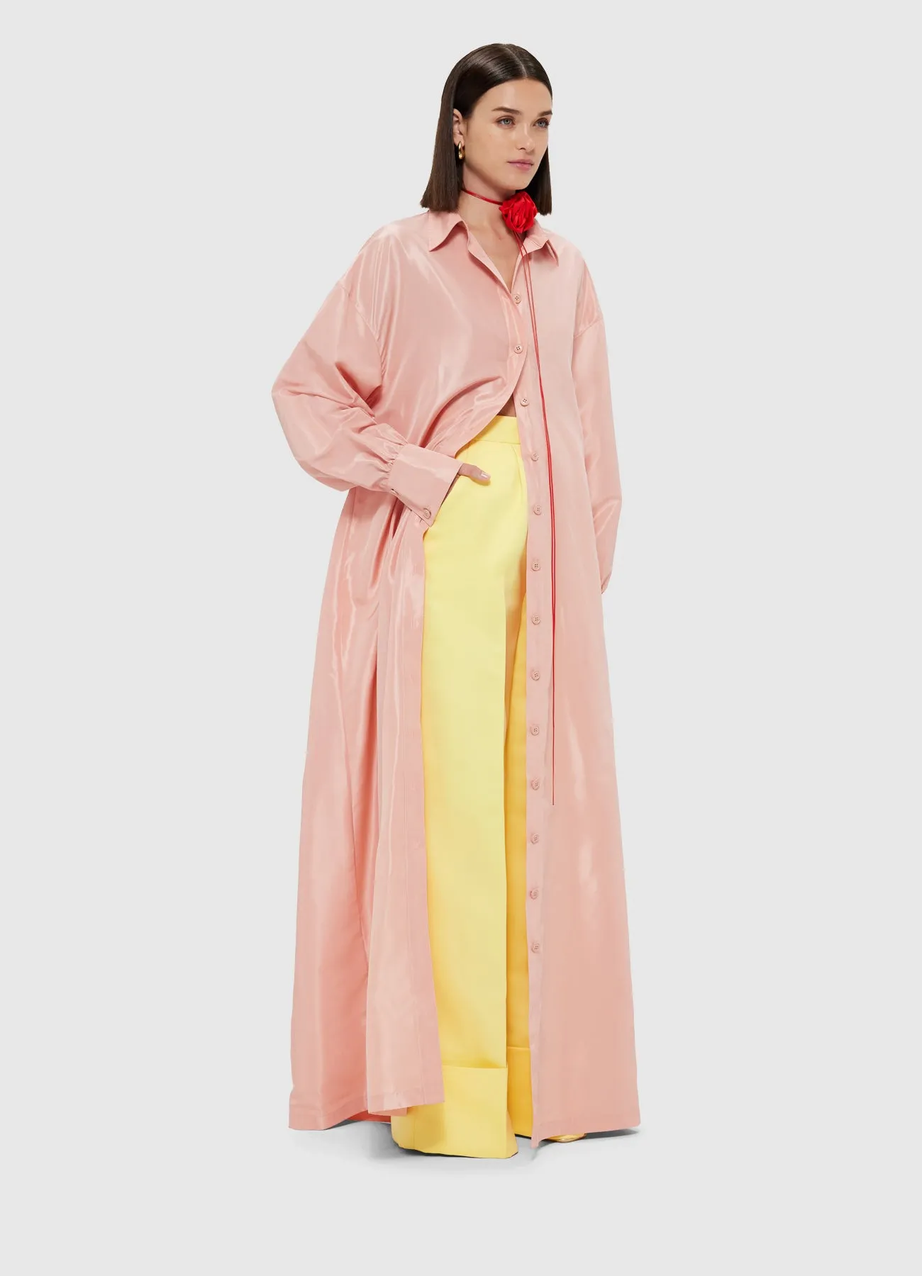 Madeline Coat Dress - Light Rose
