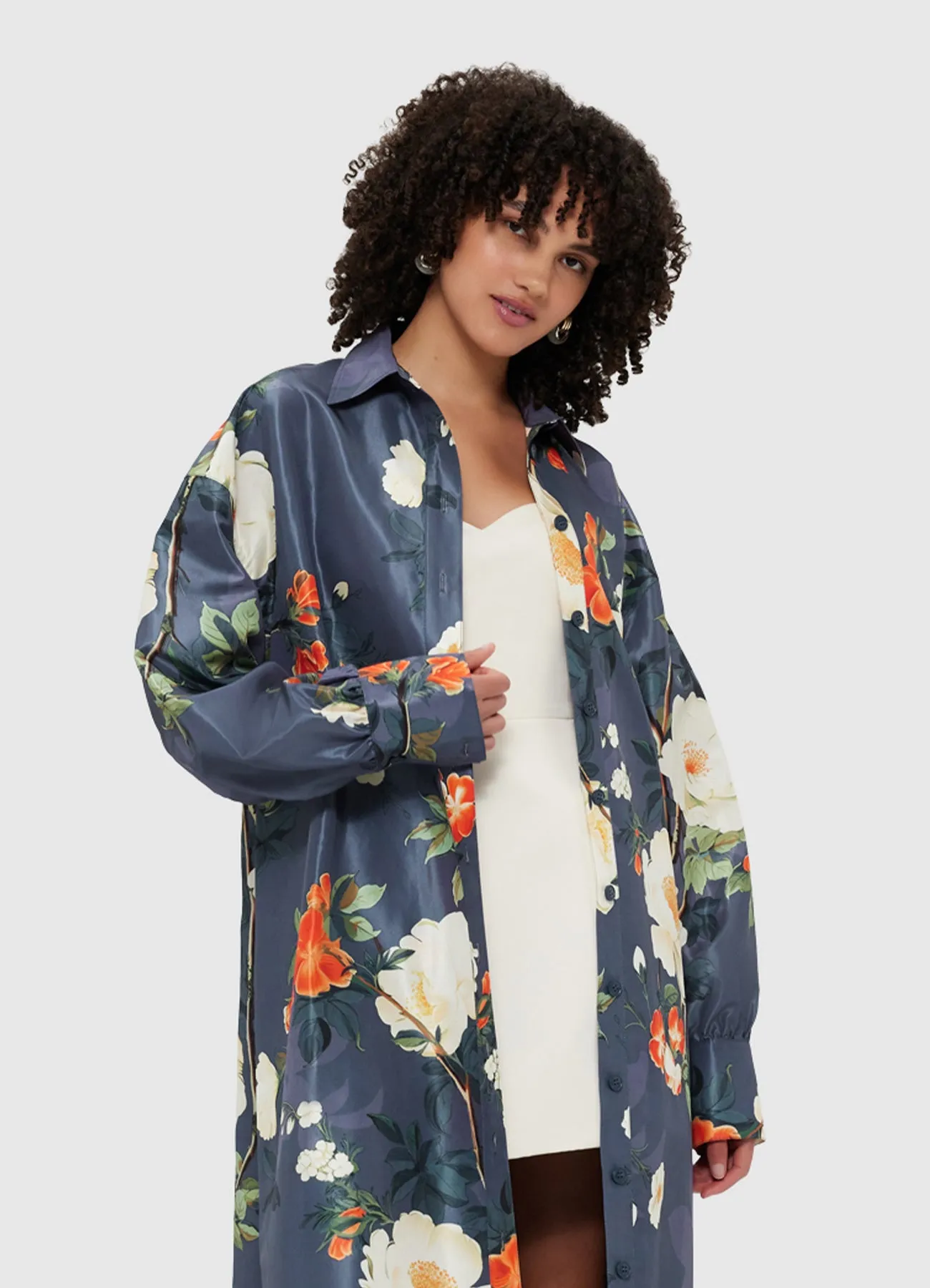 Madeline Coat Dress - Pear Blossom Print