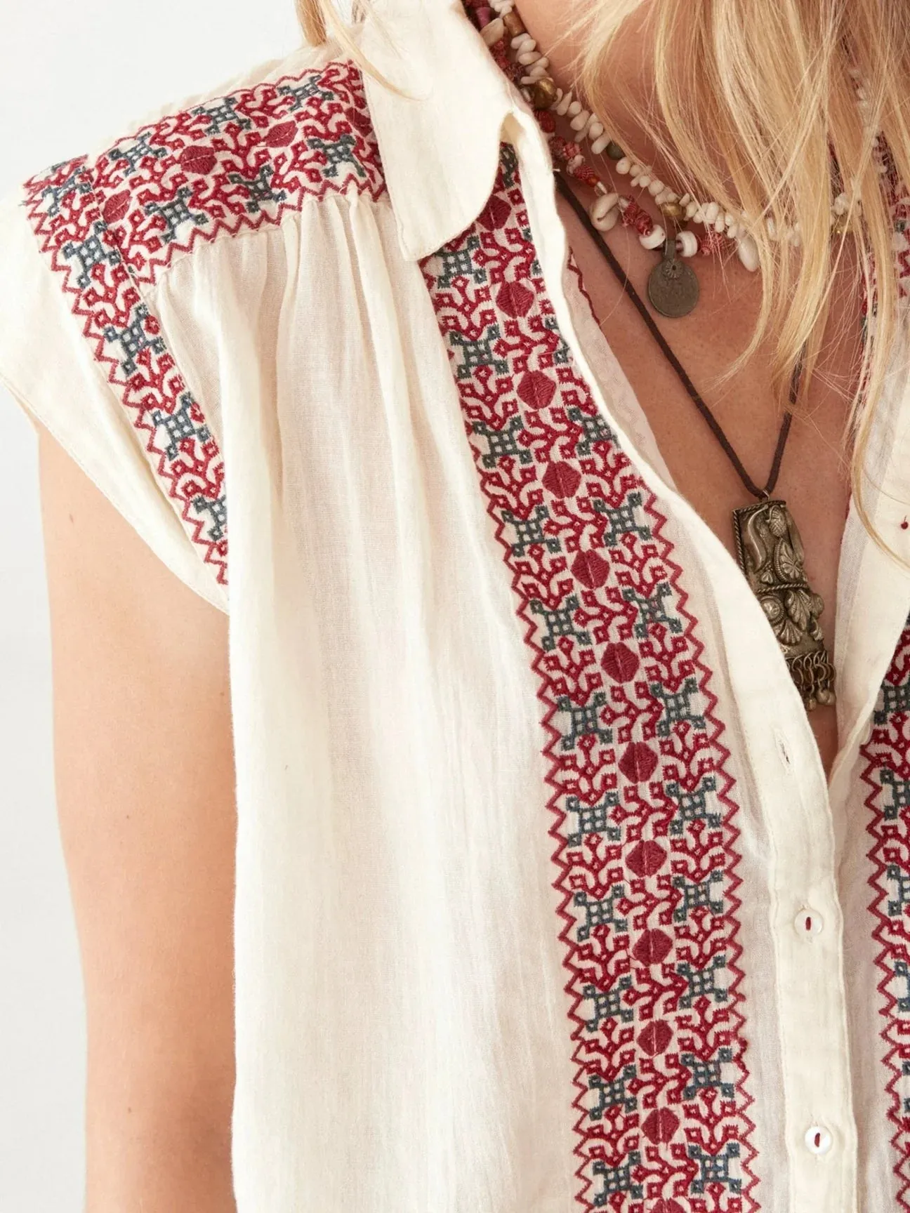 Mafalda Blouse - Red Wine
