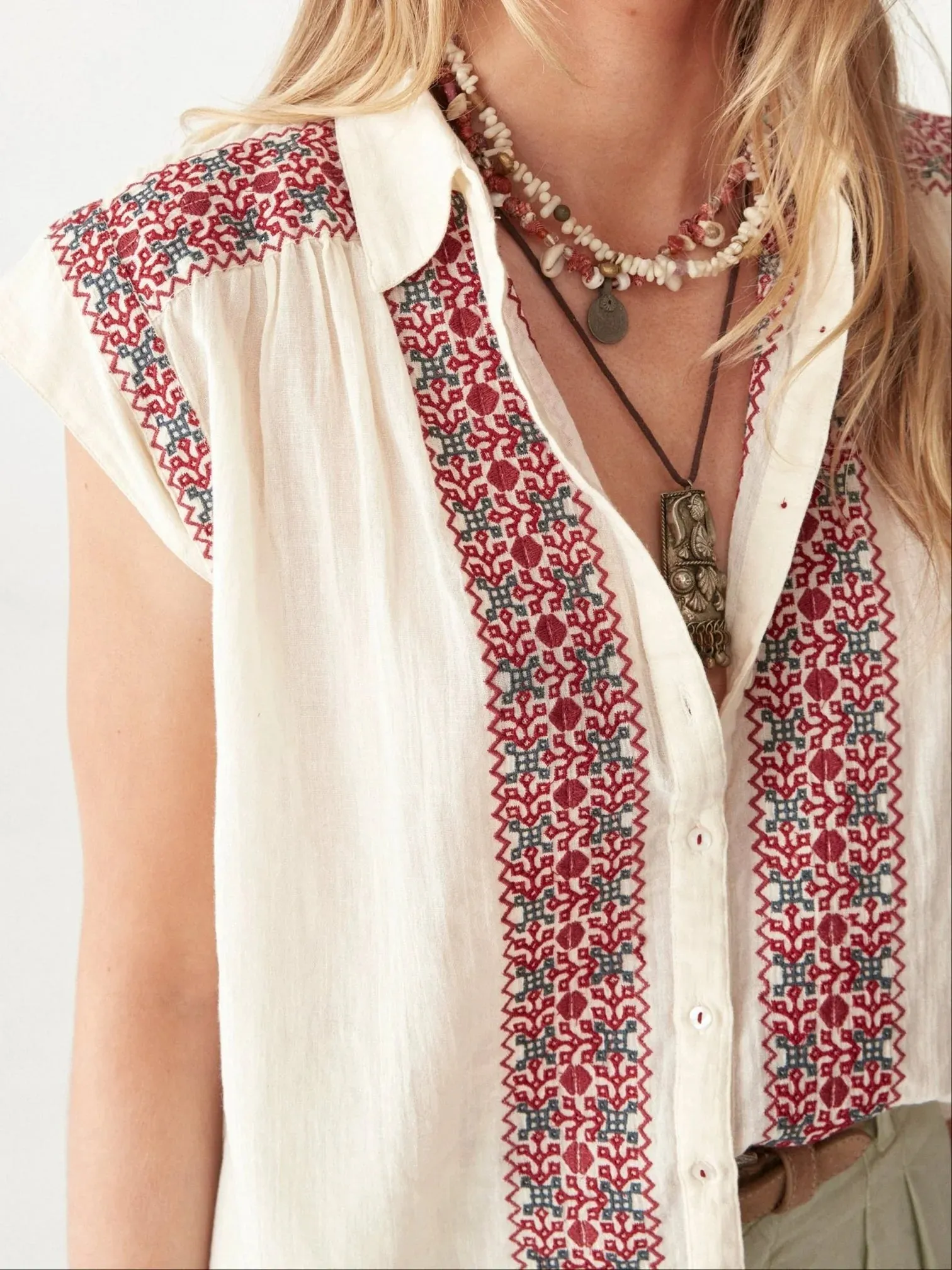 Mafalda Blouse - Red Wine