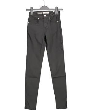 MANGO Black Leather-effect Skinny Trousers UK 6