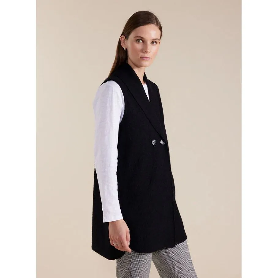 MARCO POLO LONGLINE BOILED WOOL VEST