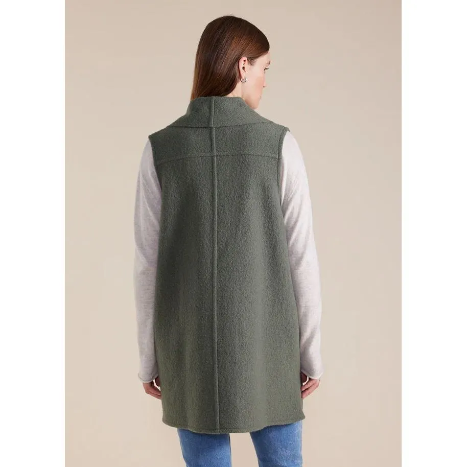 MARCO POLO LONGLINE BOILED WOOL VEST