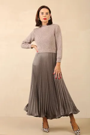Marley - Long Pullover with Pleated Skirt Set