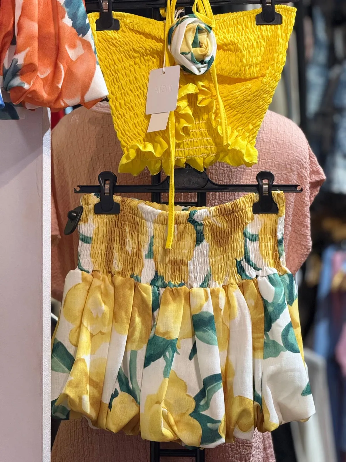 Mary Rosette Puff Ball Skirt Suit