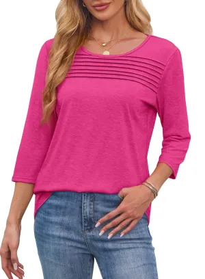 Maya | Pleated 3/4 Sleeve Top