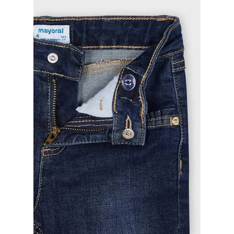 Mayoral Basic Skinny Denim Pants Girl - Dark Wash
