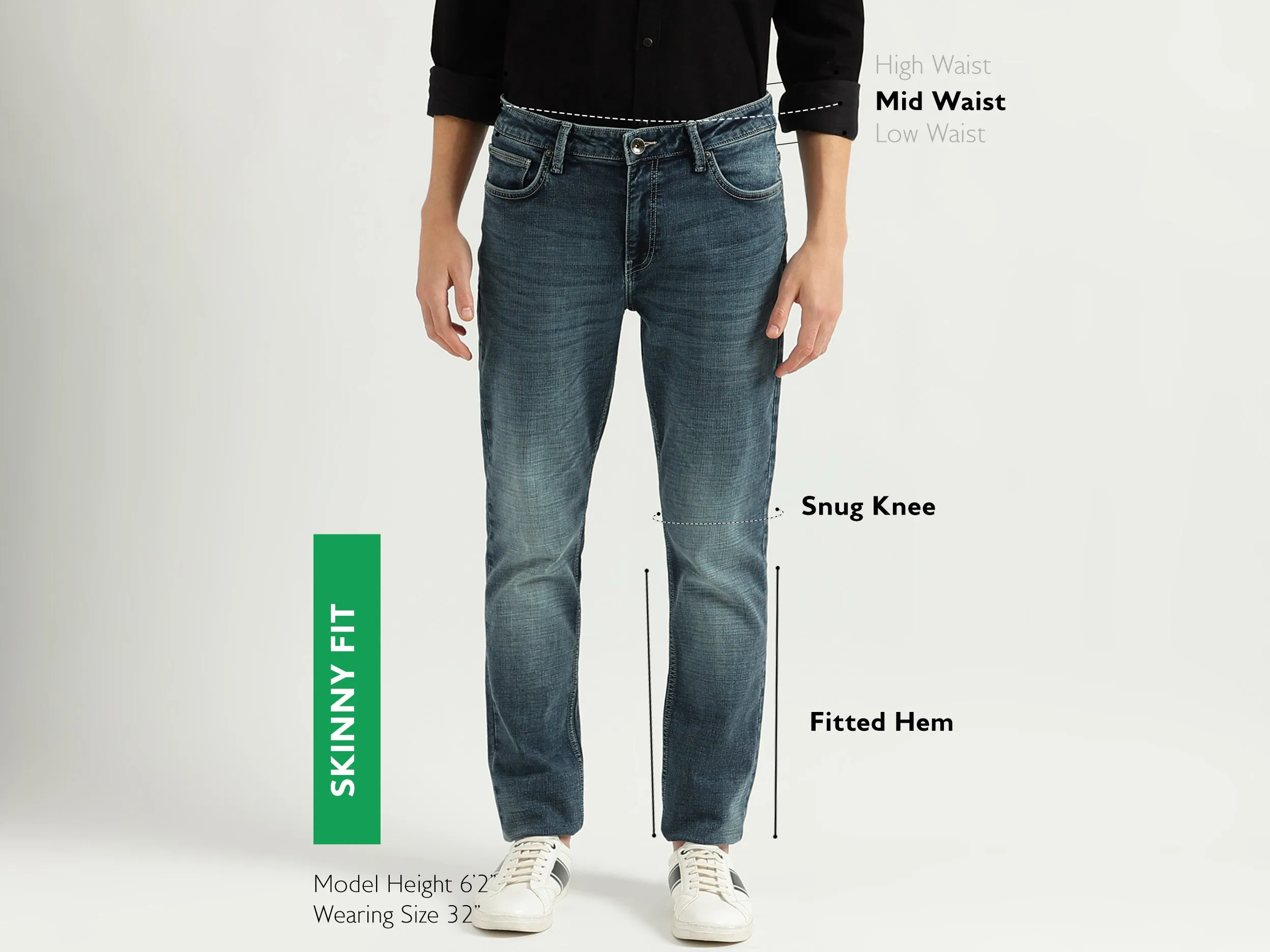 Men's Solid Skinny Fit Jeans