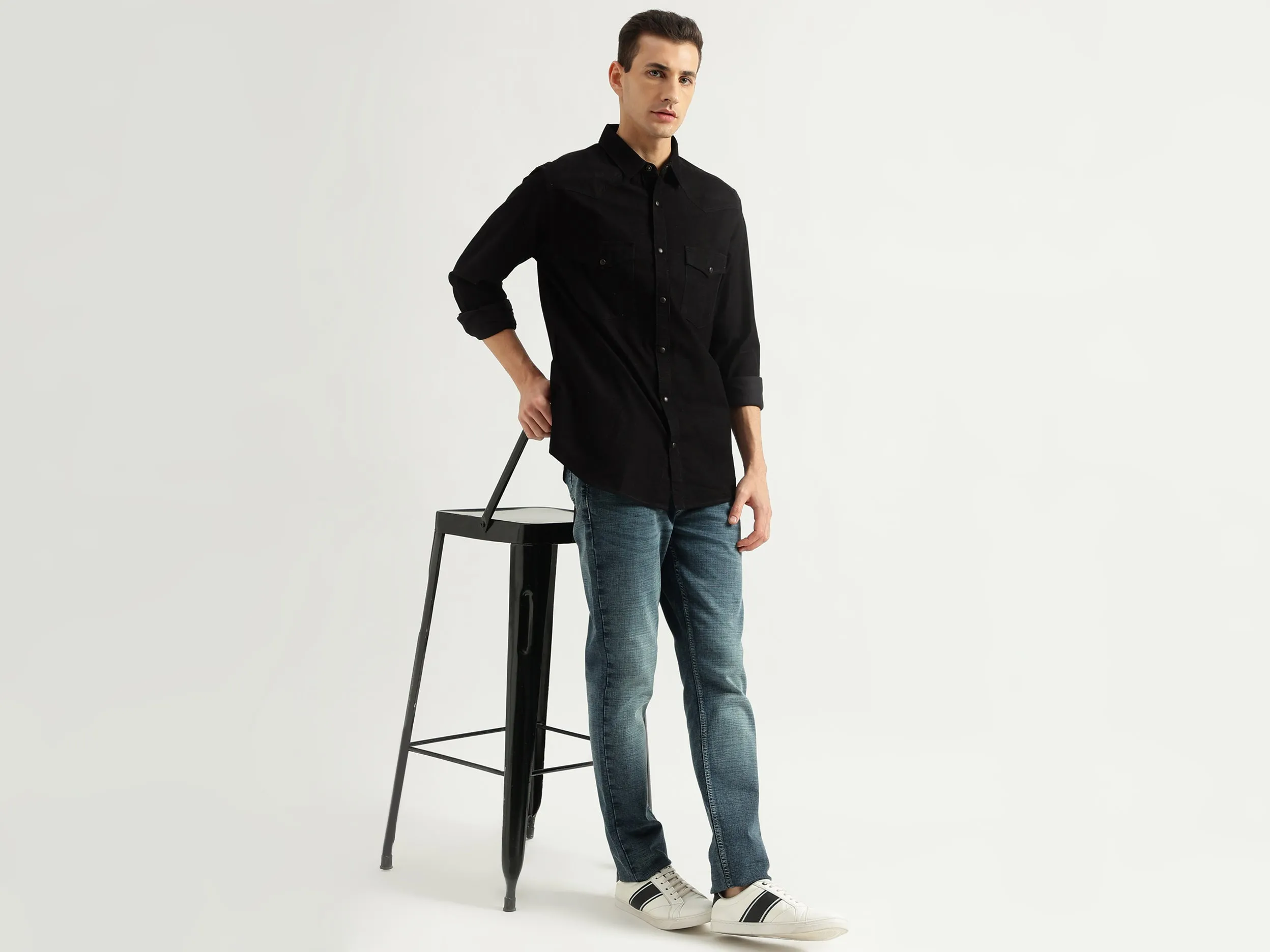 Men's Solid Skinny Fit Jeans