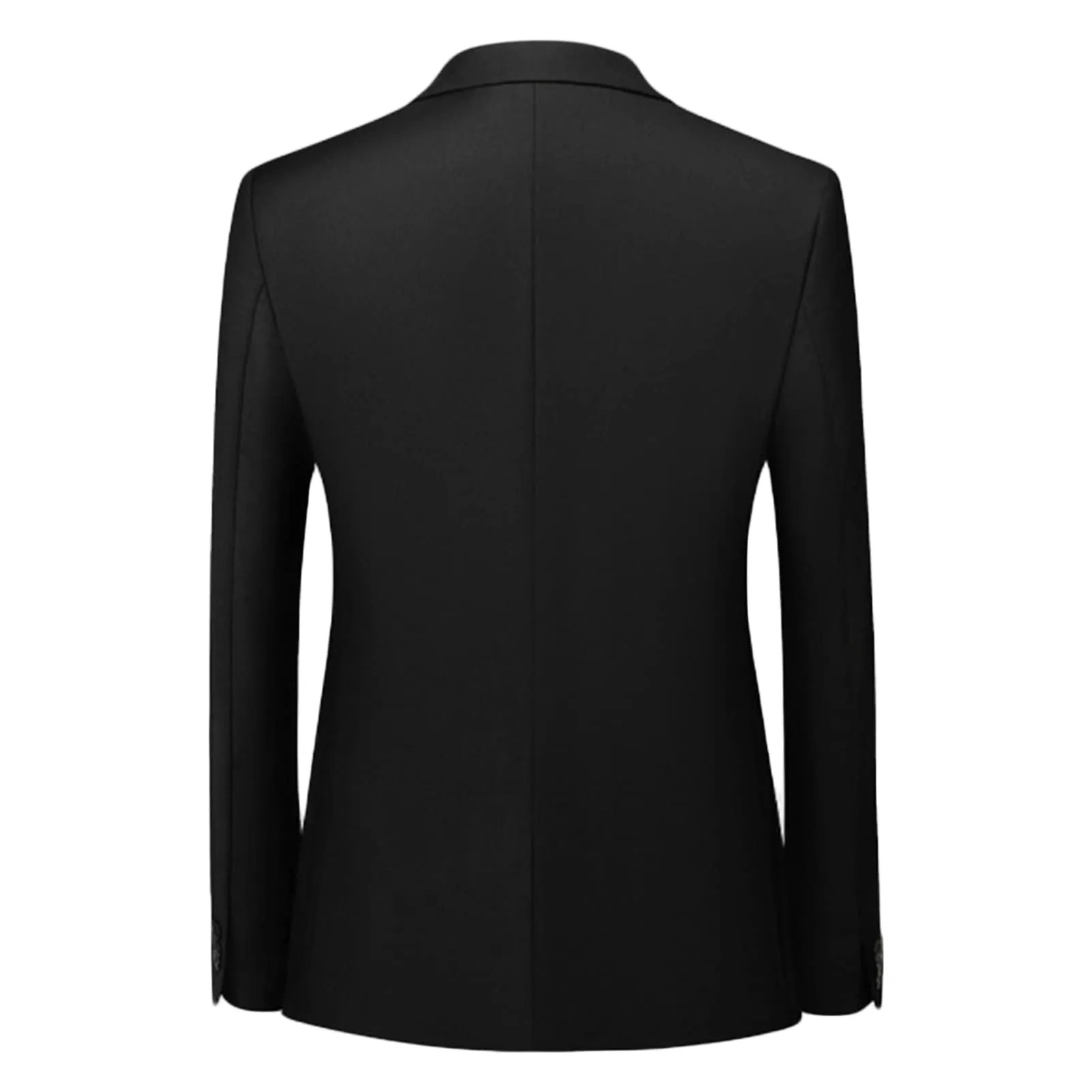 Men's Stylish Slim Fit Daily Blazer Solid Casual Formal Wedding Party Sport Coat One Button Lapel Business Jacket (Black 2,X-Small)