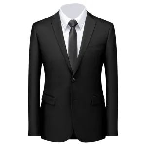 Men's Stylish Slim Fit Daily Blazer Solid Casual Formal Wedding Party Sport Coat One Button Lapel Business Jacket (Black 2,X-Small)