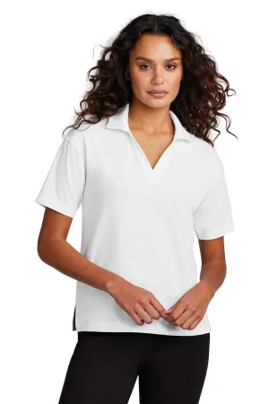 Mercer Mettle Women's Stretch Jersey Polo MM1015 White