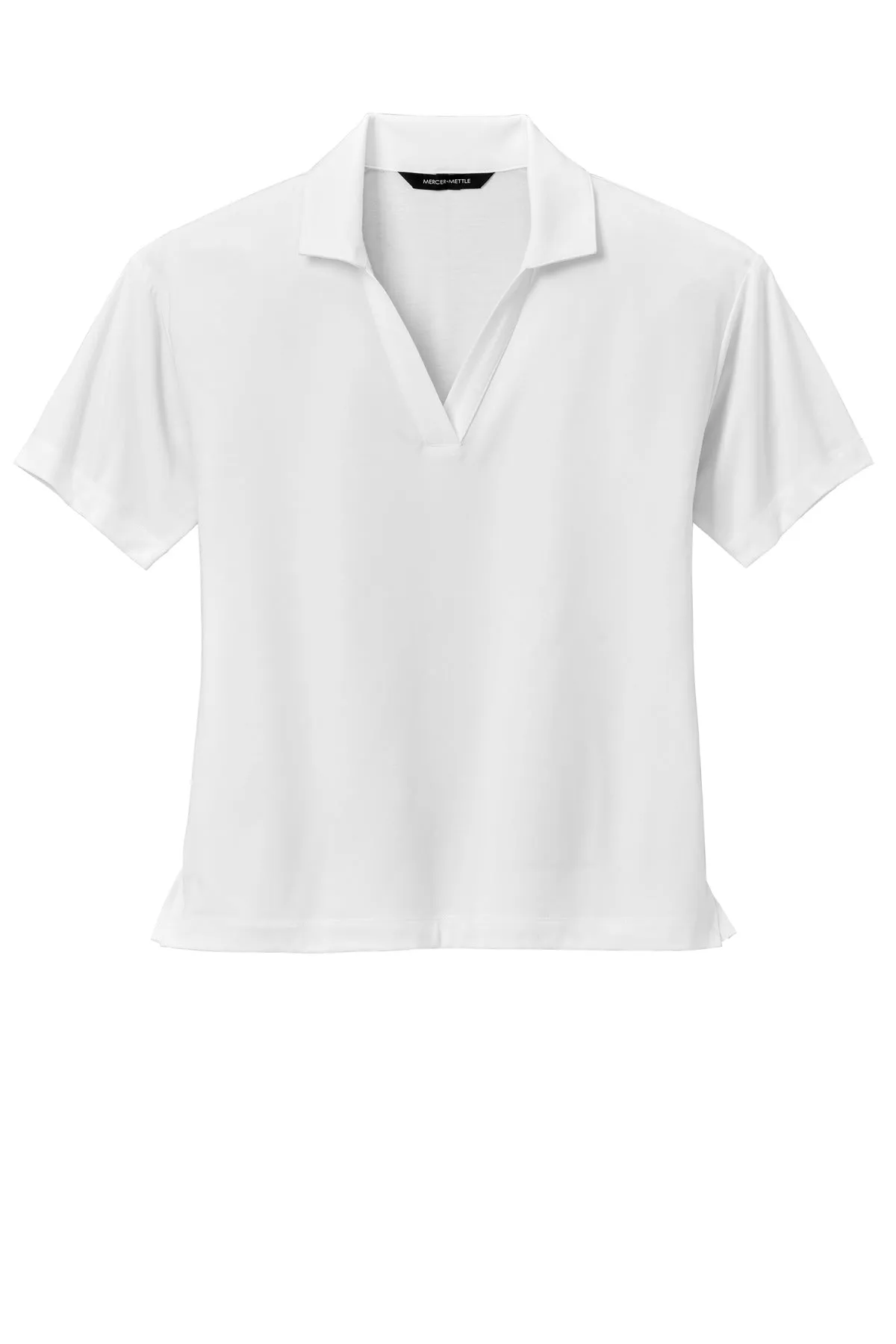 Mercer Mettle Women's Stretch Jersey Polo MM1015 White