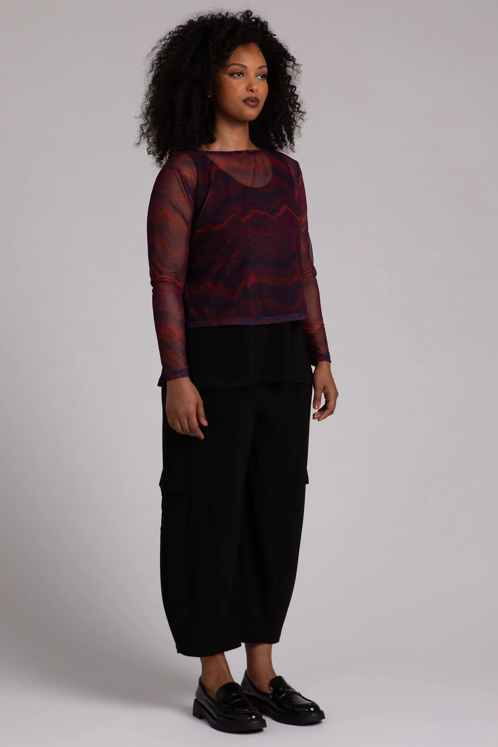 Mesh Go To Cropped T