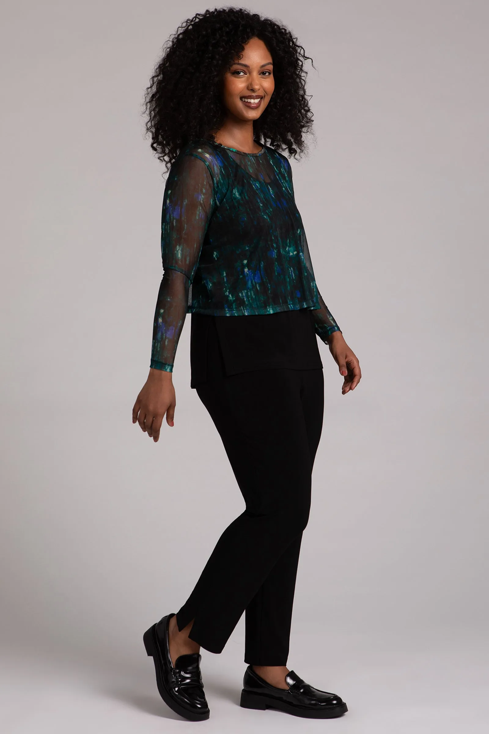 Mesh Go To Cropped T