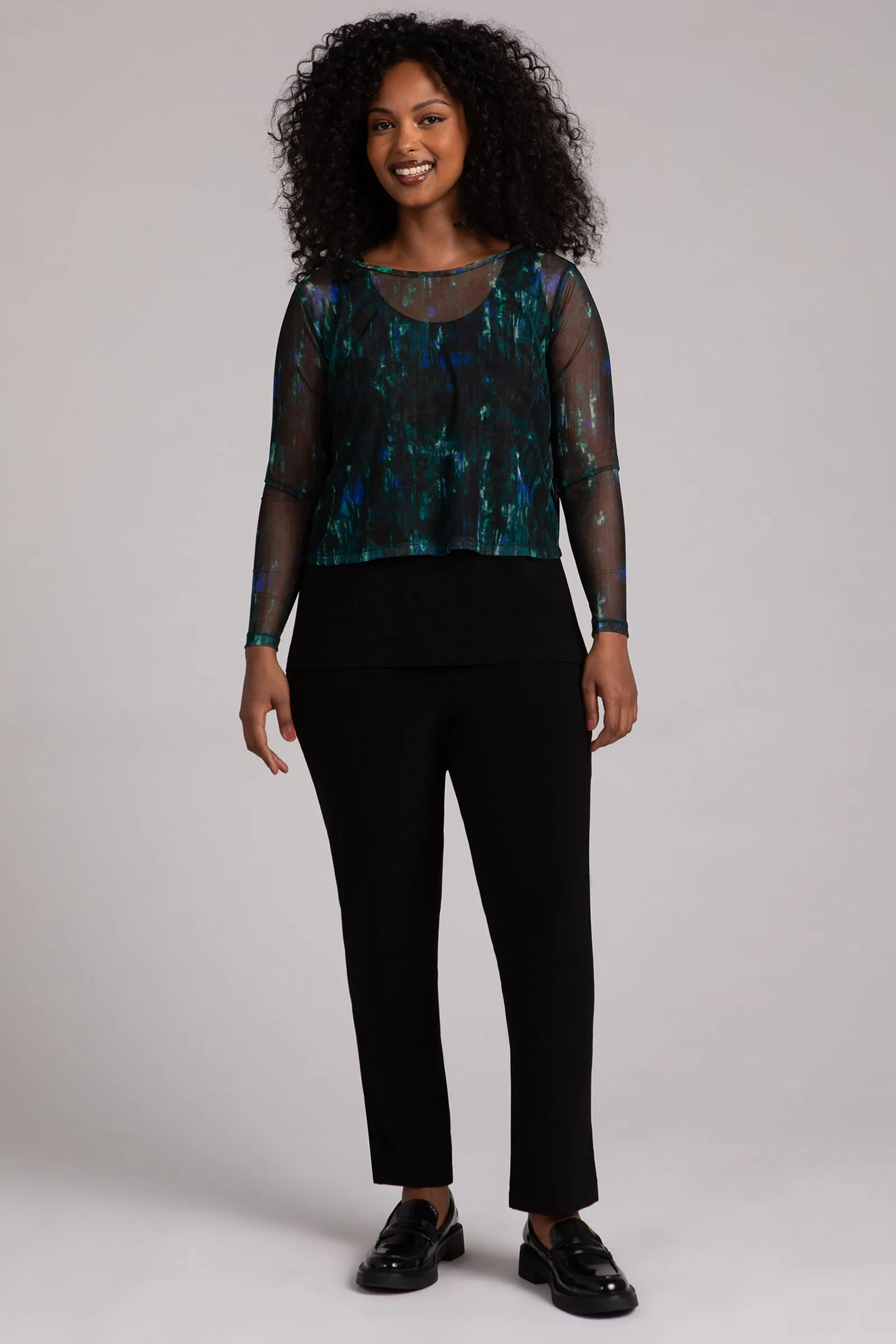 Mesh Go To Cropped T