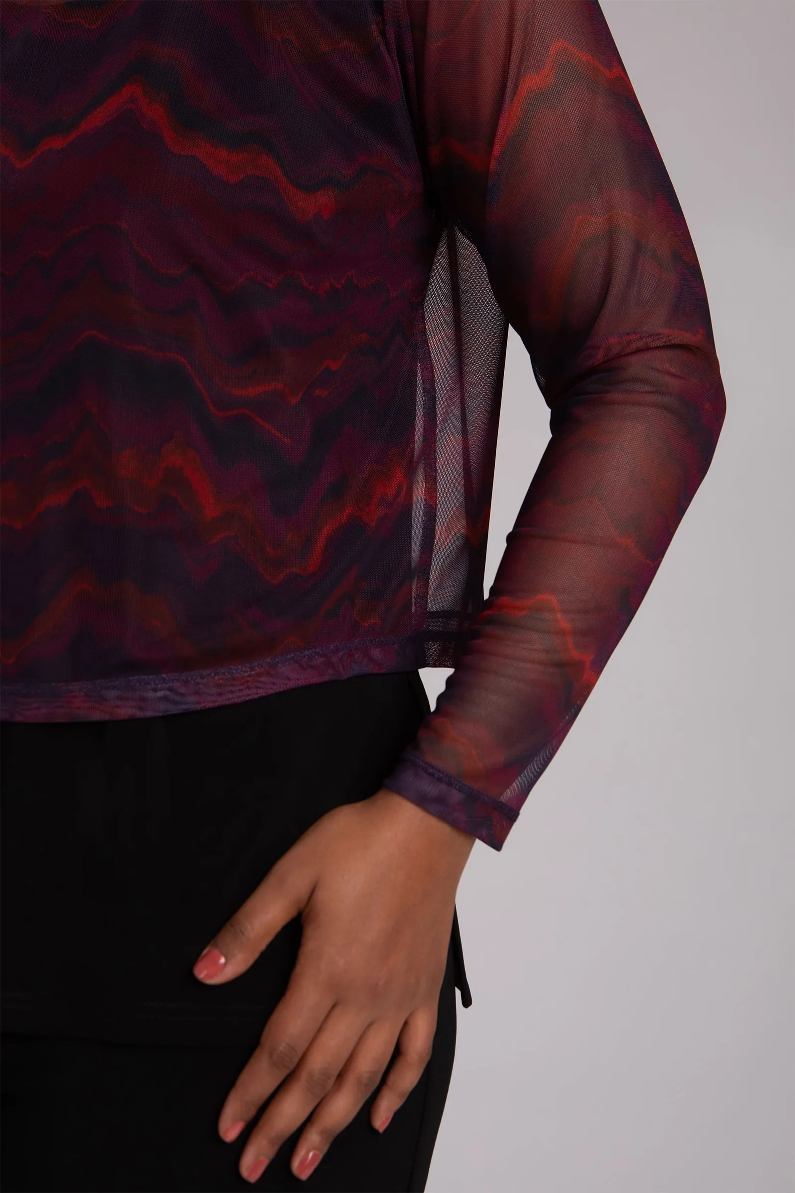 Mesh Go To Cropped T