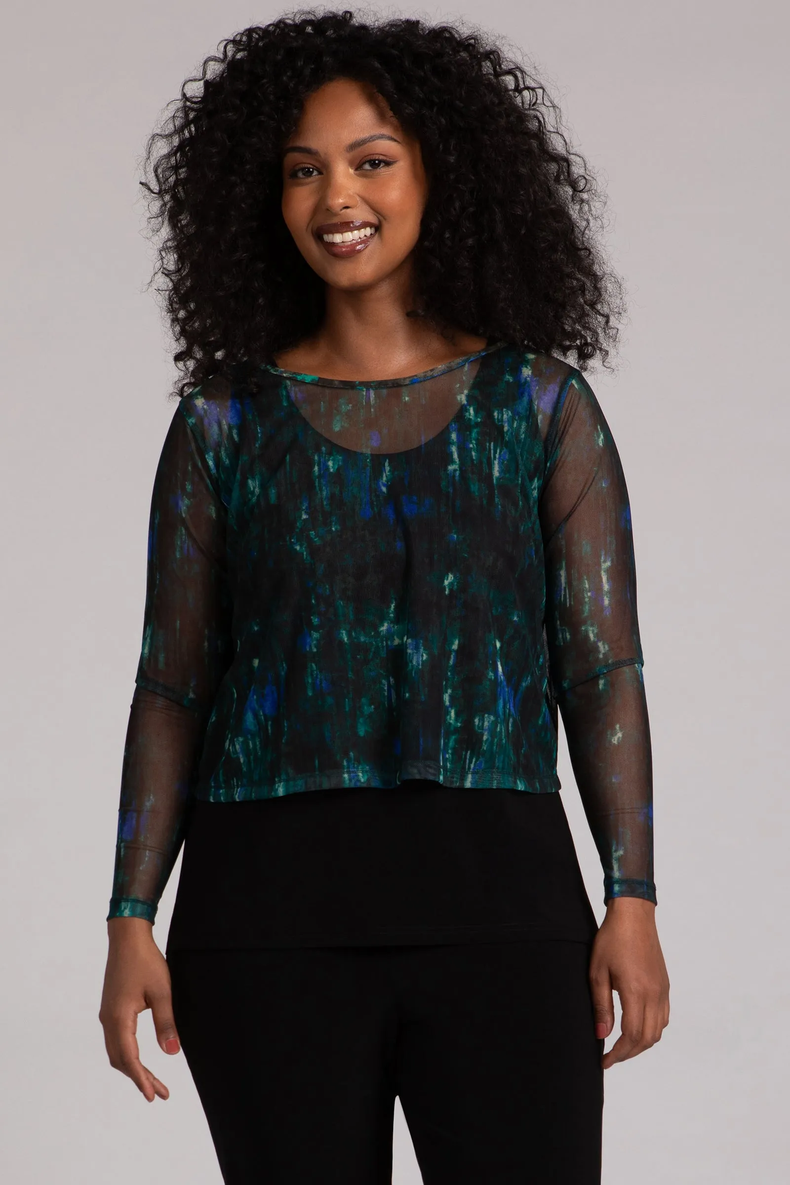 Mesh Go To Cropped T