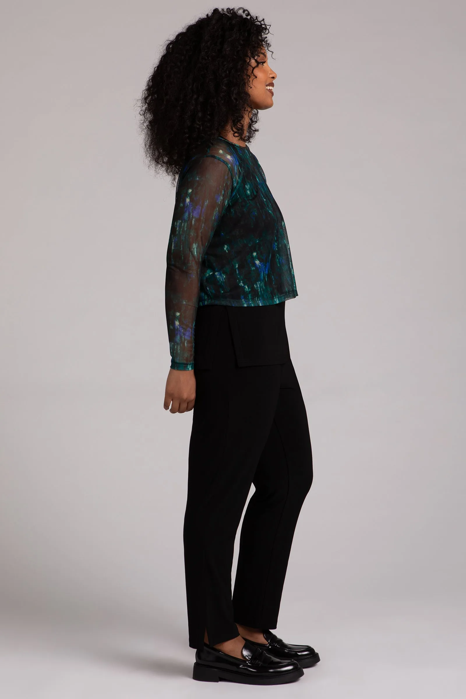 Mesh Go To Cropped T