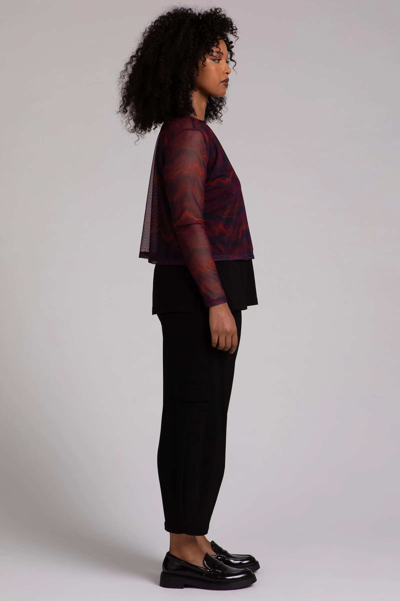 Mesh Go To Cropped T