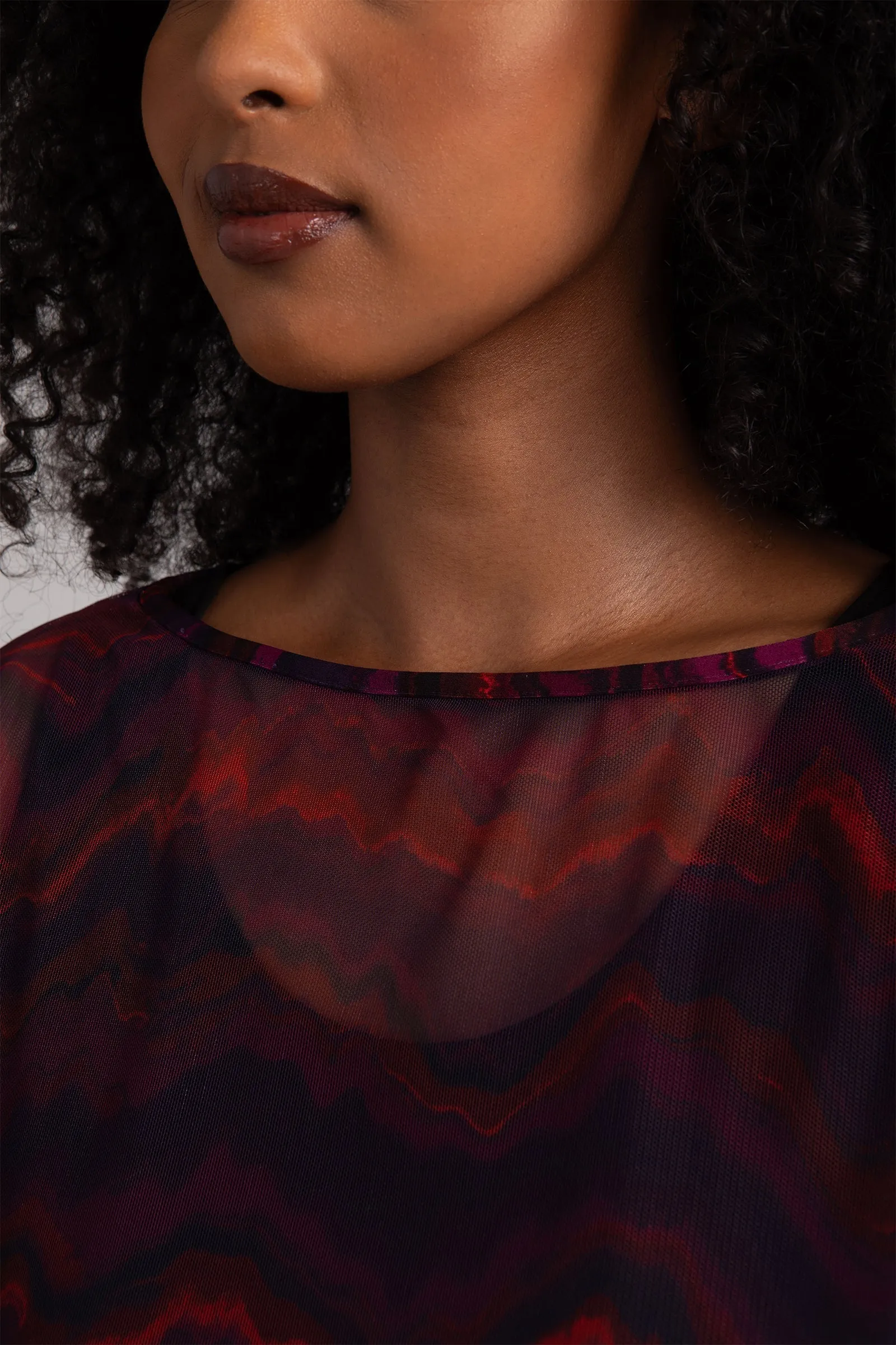 Mesh Go To Cropped T