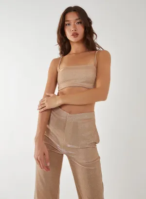 Metallic Crop Top