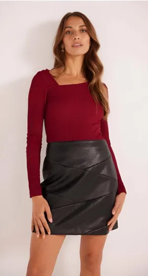 MINKPINK - Leena PU Mini Skirt