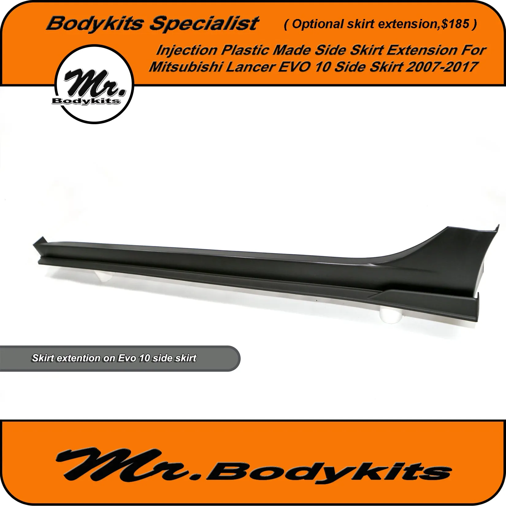 Mitsubishi Lancer Evolution X EVO-X Style Side Skirts Suit 2007-2017 CJ CF Sedan, Mr Bodykits