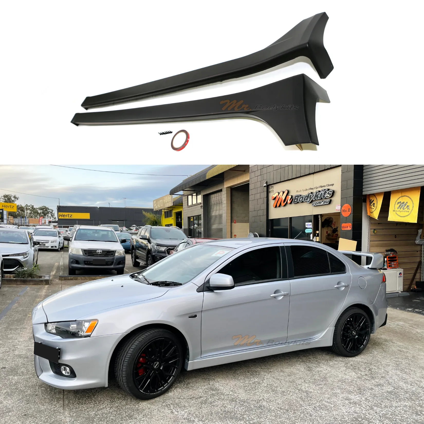 Mitsubishi Lancer Evolution X EVO-X Style Side Skirts Suit 2007-2017 CJ CF Sedan, Mr Bodykits