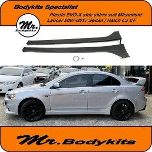 Mitsubishi Lancer Evolution X EVO-X Style Side Skirts Suit 2007-2017 CJ CF Sedan, Mr Bodykits