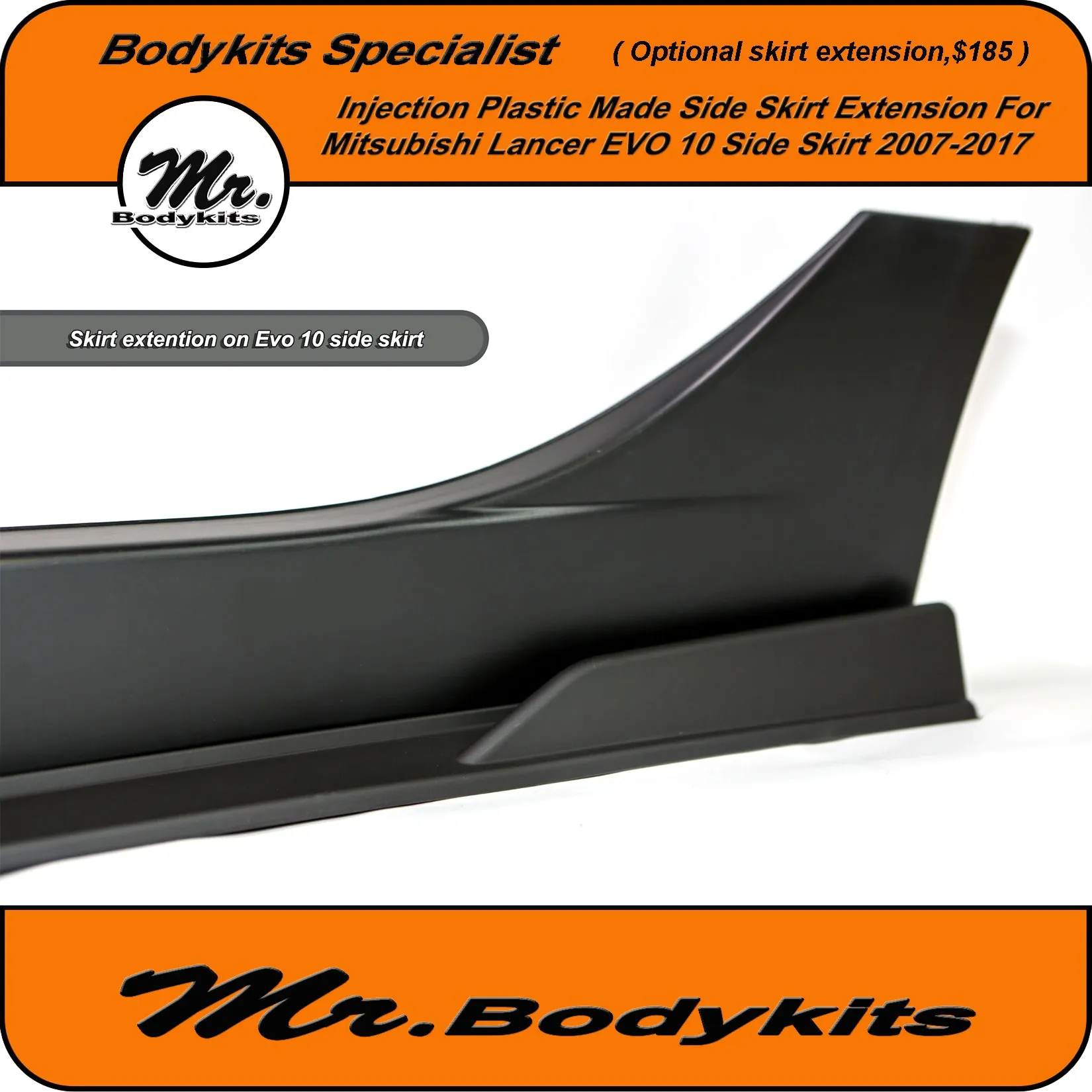 Mitsubishi Lancer Evolution X EVO-X Style Side Skirts Suit 2007-2017 CJ CF Sedan, Mr Bodykits