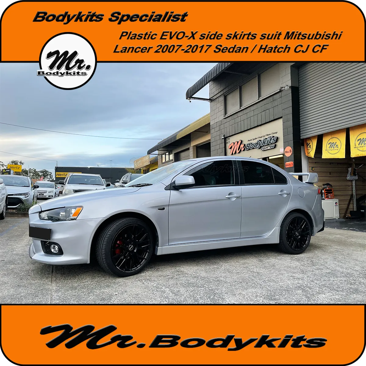 Mitsubishi Lancer Evolution X EVO-X Style Side Skirts Suit 2007-2017 CJ CF Sedan, Mr Bodykits