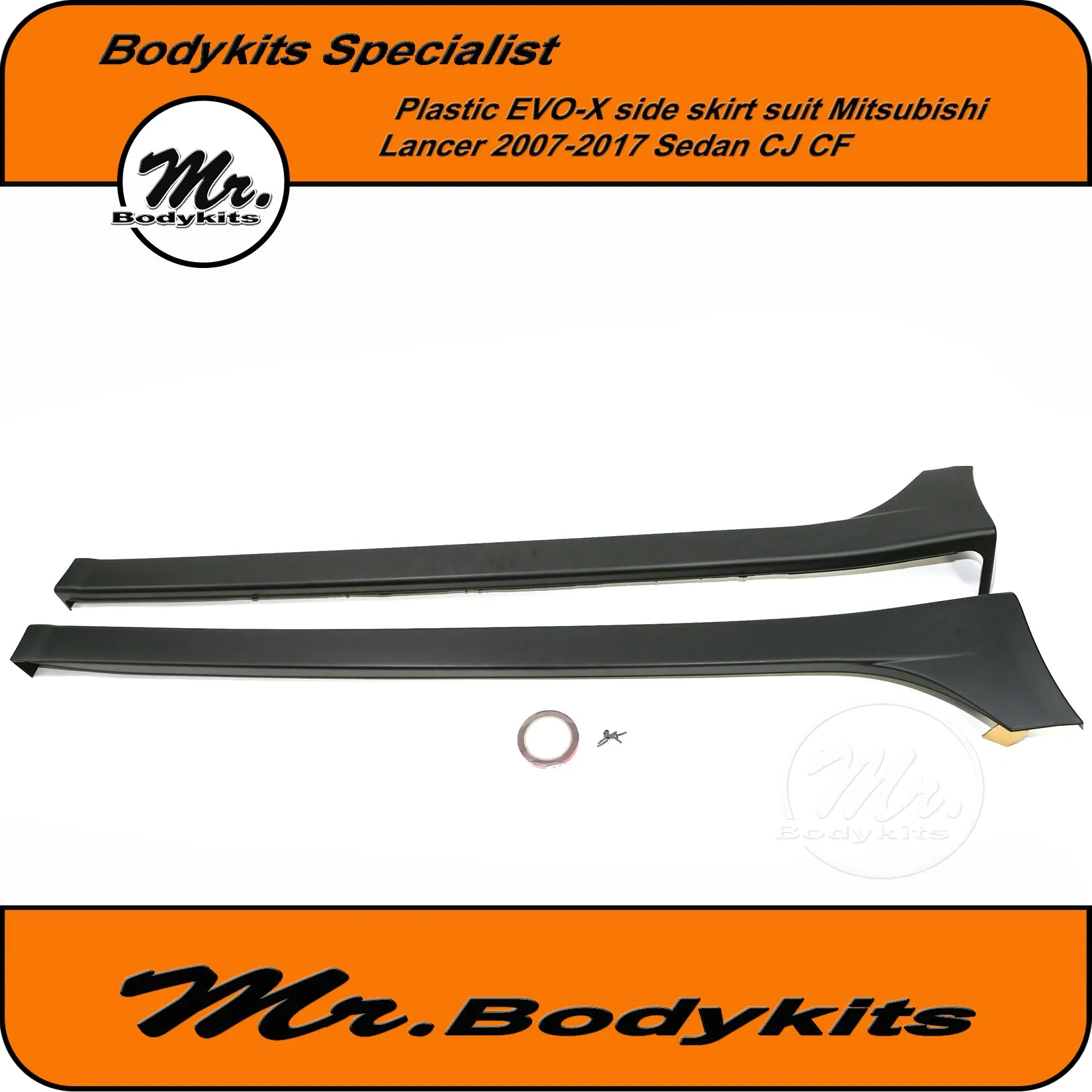 Mitsubishi Lancer Evolution X EVO-X Style Side Skirts Suit 2007-2017 CJ CF Sedan, Mr Bodykits