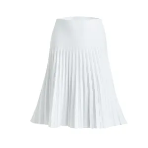 MM SUMMER PLEATED SKIRT- PURE WHITE. From Mia Mod