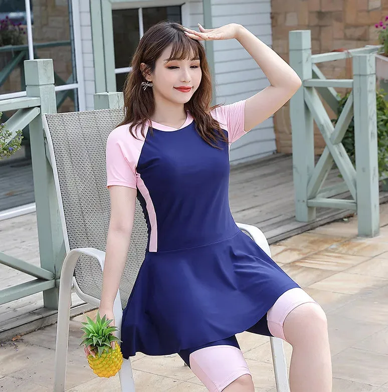 Modest Swimsuit With Skirt Beach Bathing Suits