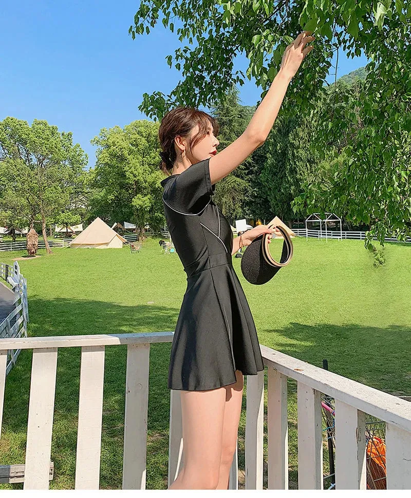 Modest Swimsuit With Skirt Beach Bathing Suits
