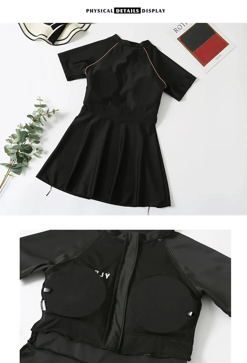 Modest Swimsuit With Skirt Beach Bathing Suits